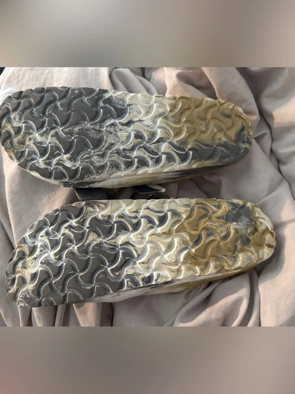 Birkenstock Arizona EVA sandals, marbled design, guc, sz 38. Comfy!